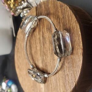 Sterling wrap austrian crystal bracelet B3224